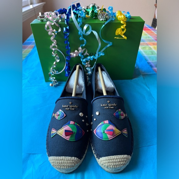 🐠 KATE SPADE AQUA FISH ESPADRILLES 🐠 NWT 🐠 - Picture 16 of 16